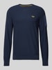 PME Legend Gebreide pullover met labeldetail Marineblauw