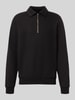 Christian Berg Men Oversized Sweatshirt mit Kentkragen Black