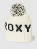 Roxy Gebreide muts met labelstitching, model 'TONIC' Offwhite