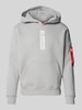 Alpha Industries Hoodie met labelprint Lichtgrijs