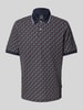 bugatti Regular Fit Poloshirt im Allover-Look Marine