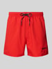 BOSS Zwembroek met elastische band, model 'Dogfish' Rood