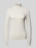 Vero Moda Shaped Fit Rollkragenpullover mit Glitzer-Effekt Modell 'HAPPYSHINE' Silber