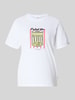 s.Oliver RED LABEL męski t-shirt o kroju regular fit z czystej bawełny Biały