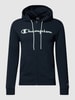 CHAMPION Sweatjack met labelprint Donkerblauw