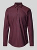 BOSS Slim fit zakelijk overhemd met kentkraag, model 'Hank' Bordeaux