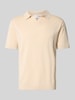 SELECTED HOMME Poloshirt met V-hals, model 'MATTIS' Offwhite