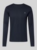 Marc O'Polo Longsleeve aus Baumwolle mit Label-Print Marine