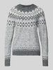 FREE/QUENT Gebreide pullover in Noorse look, model 'Novala' Antraciet