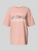 Review Oversized T-Shirt mit Motiv-Print Altrosa