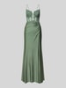 Hey Kyla Semi-transparante avondjurk met kant Lichtgroen