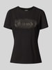 Guess Activewear T-shirt met labeldetail, model 'INGRID' Zwart
