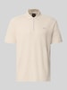 BOSS Orange Regular Fit Poloshirt aus reiner Baumwolle Modell 'Pe_RibNylon' Beige