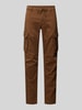 PME Legend Spodnie cargo o kroju tapered fit z tunelem Camel