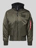 Alpha Industries Bomberjacke mit Kapuze und Label-Stitching Dunkelgruen