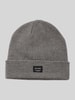 Jack & Jones Beanie mit Label-Patch Modell 'DNA' Mittelgrau Melange