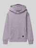 Tom Tailor Regular Fit Hoodie aus Baumwoll-Mix mit Foto-Print auf dem Rücken Purple