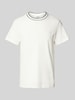 Lacoste T-Shirt mit Label-Stitching Offwhite