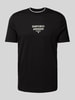 Emporio Armani T-shirt met labelprint Zwart