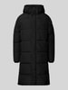 Icepeak Gewatteerde lange jas met capuchon en steekzakken, model 'ARDEK' Zwart