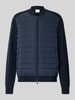 ROY ROBSON Strickjacke mit Stehkragen und Steppnähten Marine