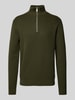 SELECTED HOMME Gebreide pullover met ribboorden, model 'DANE' Donkergroen