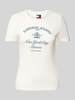 Tommy Jeans T-shirt met labelprint Offwhite