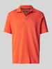 Marc O'Polo Regular Fit Poloshirt aus Baumwoll-Leinen-Mix Orange