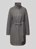 VERO MODA Regular Fit Mantel mit Taillengürtel Mittelgrau
