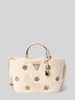 Guess Handtas van imitatiebont met siersteentjes, model 'SHAIDA' Beige