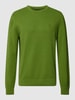 Marc O'Polo Strickpullover mit Rundhalsausschnitt Modell 'Crewneck' Grün