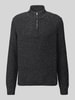 ONLY & SONS Regular fit schipperstrui met korte ritssluiting model 'JOIN' Antraciet