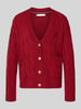 Tommy Hilfiger Oversized gebreid jack van pure wol Rood
