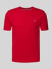 HECHTER PARIS T-shirt met labelprint Lichtrood
