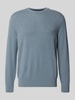 Marc O'Polo Regular Fit Pullover aus Baumwoll-Mix mir Schurwoll-Anteil Hellblau