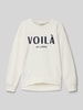 Mango Sweatshirt mit Label-Print Modell 'dublini' Offwhite