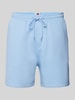 Tommy Jeans Regular Fit Sweatshorts mit Logo-Stitching Modell 'BEACH' Hellblau