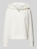 OPUS Hoodie mit V-Ausschnitt Modell 'Gerwa' Offwhite