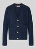 Tommy Hilfiger Oversized gebreid jack van pure wol Marineblauw
