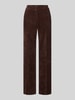 Cambio Wide Fit Cordhose mit Bügelfalten Modell 'Amelie' Dunkelbraun