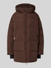 WITHBLACK Puffer Jacket met capuchon Donkerbruin