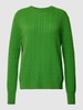 Jake*s Casual Strickpullover mit Zopfmuster Grass