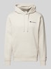 CHAMPION Hoodie mit Label-Stitching Beige