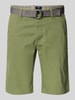 MCNEAL Slim Fit Shorts mit Gürtel Lind