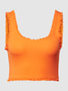 Only Crop Top mit Rüschen Orange