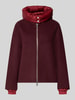 Blonde No. 8 Doubleface Wolljacke mit abnehmbarer Steppkapuze Bordeaux