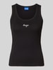 HUGO Blue Regular Fit Tanktop aus Baumwoll-Mix Modell 'Damatank_B' Black