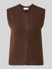 MSCH Copenhagen Strickpullunder mit Rundhalsausschnitt Modell 'Bondie Hope' Dunkelbraun