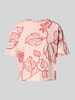 JAKE*S STUDIO WOMAN T-Shirt mit geripptem Rundhalsausschnitt Koralle