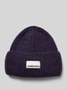 Armedangels Beanie mit Label-Patch Modell 'Kayaas' Pflaume